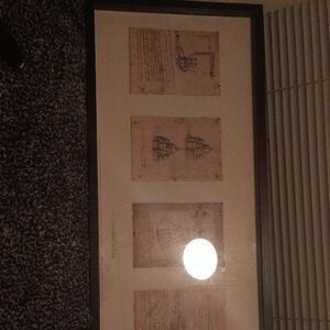 Framed Vintage Art Sketches in Black Frame